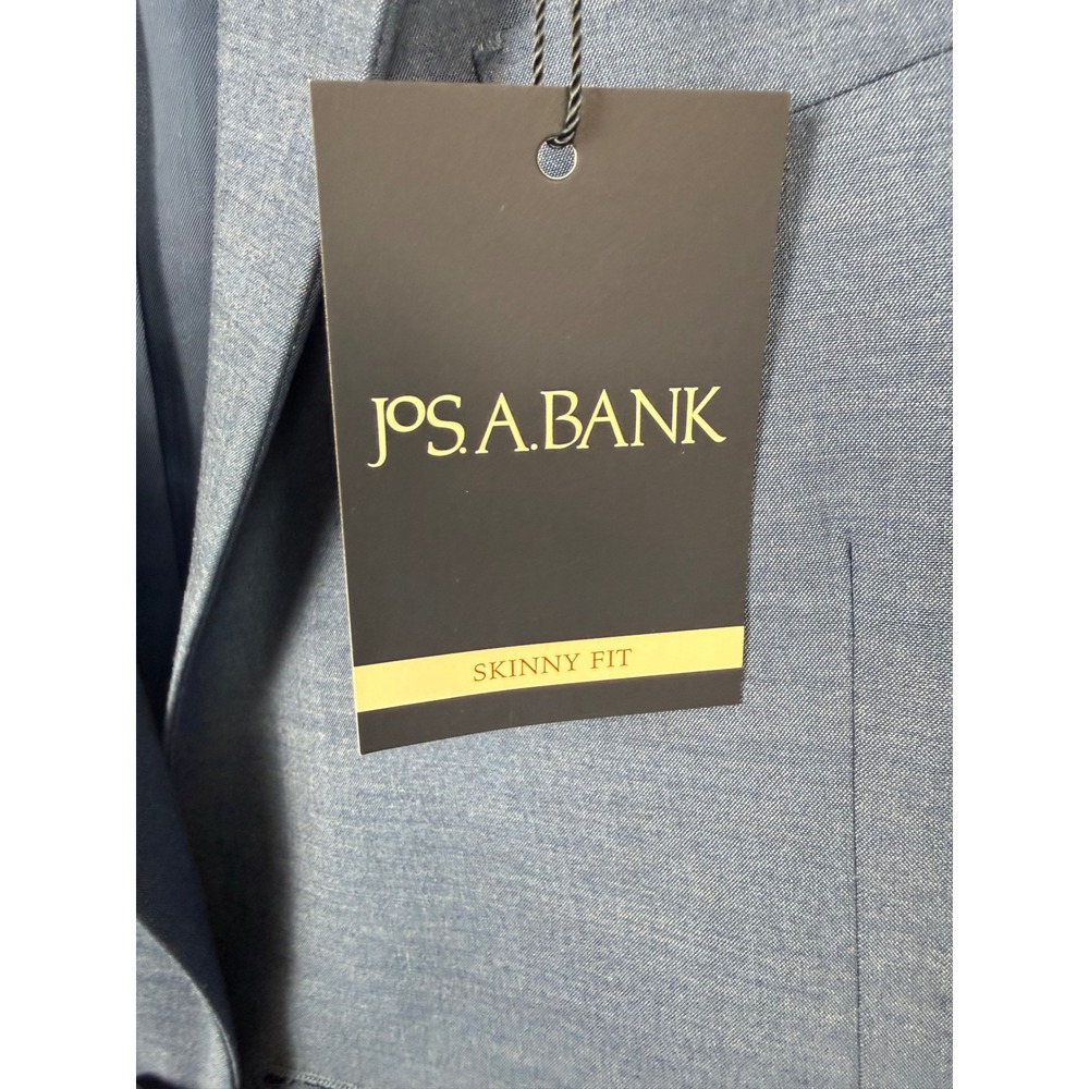 NEW Jos. A. Bank Mens Skinny Fit Stretch Suit Blue 38R 2-Button Sport Coat - Picture 4 of 15
